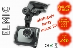Samochodowa kamera wideo Full HD / Samochodowy rejestrator bezpieczeństwa ELMIC KIVOS KM800