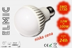 Bulb light LED SMD XH 6043 12W 230V E27 120deg. 3000K Warm White ELMIC CLASSIC