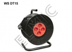 Przedłużacz elektryczny zwijany bębnowy - 50 mb - WS DT 15 / 50 / 1.5 / K - ELMIC czarny / czerwony