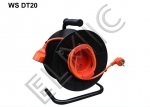 Przedłużacz elektryczny zwijany bębnowy - 50 mb - WS DT 20 / 50 / 1.5 / K -  ELMIC czarny / czerwony