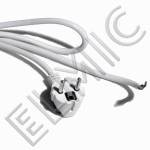 Przewód elektryczny sieciowy z wtyczką i wolnym końcem - 1.5 mb - WS NF 1.5 / 1.0 / K H05VV-F 3G1.0 - ELMIC biały